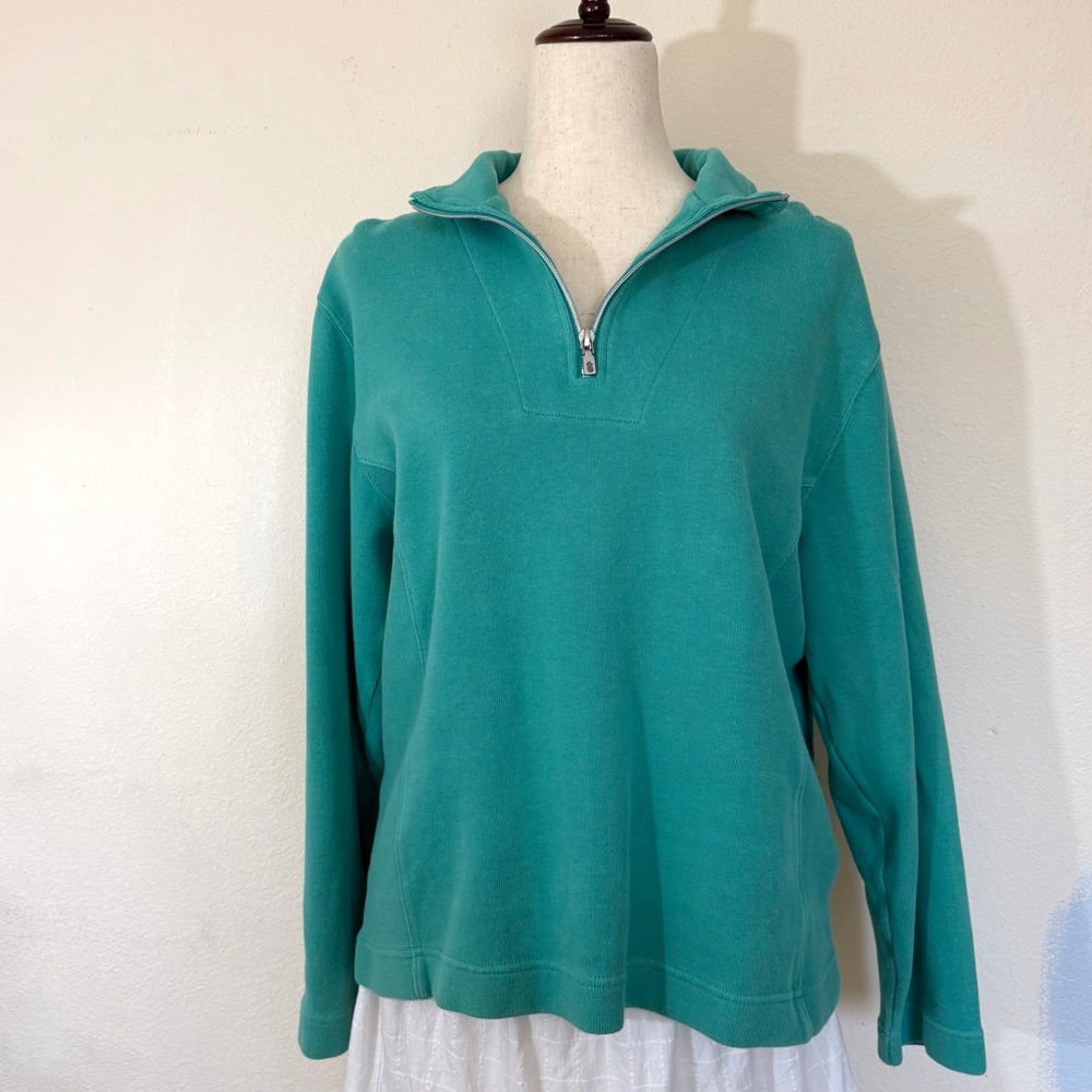 Tommy Bahama Teal Quarter-Zip Sweater